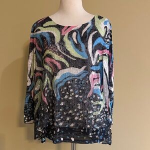 Vibrant Abstract Women's Blouse
